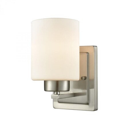 Thomas Summit Place 1-Light for the Bath in Brushed Nickel with Opal White Gl CN579172